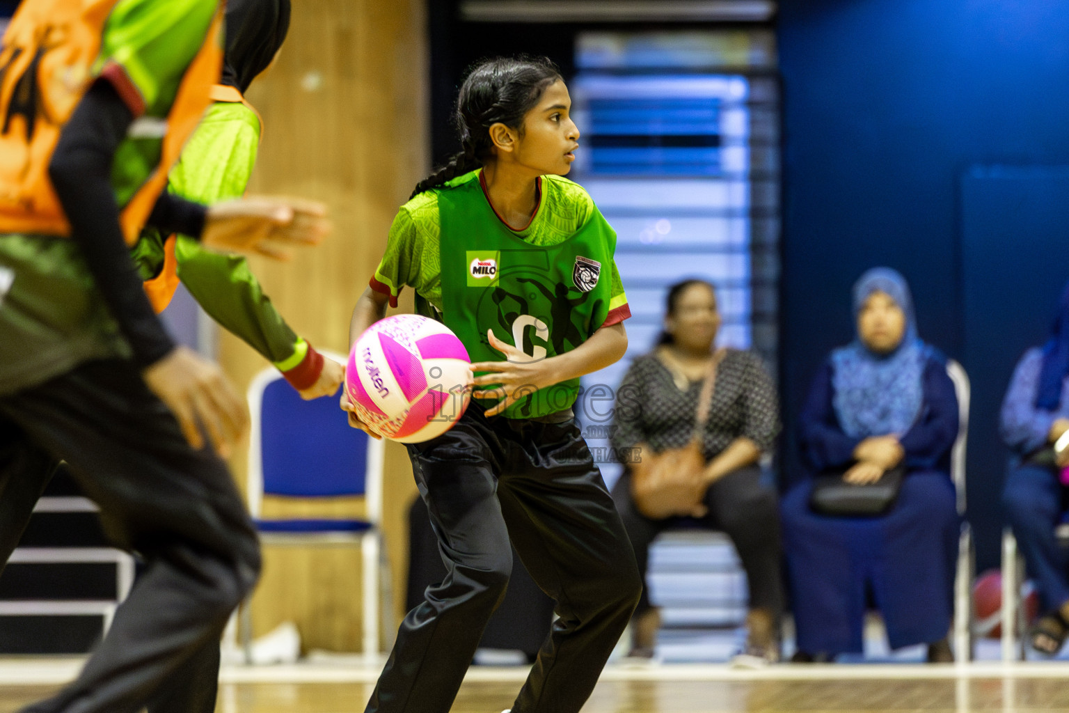 FIONTI A team vs Fionti SC in Day 5 of 3rd Netball Junior Championship, held at Social Center on Thursday 23rd January 2025 . Photos: Shuu Abdul Sattar / images.mv