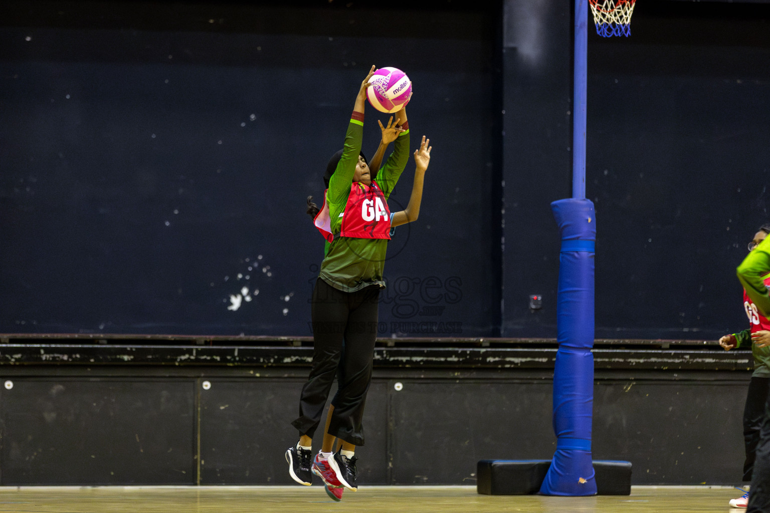 FIONTI A Team vs High flyers in Day 2 of 3rd Junior Championship - Netball association of Maldives, held at Social Center on Monday 20th January 2025 . Photos by Shuu Abdul Sattar