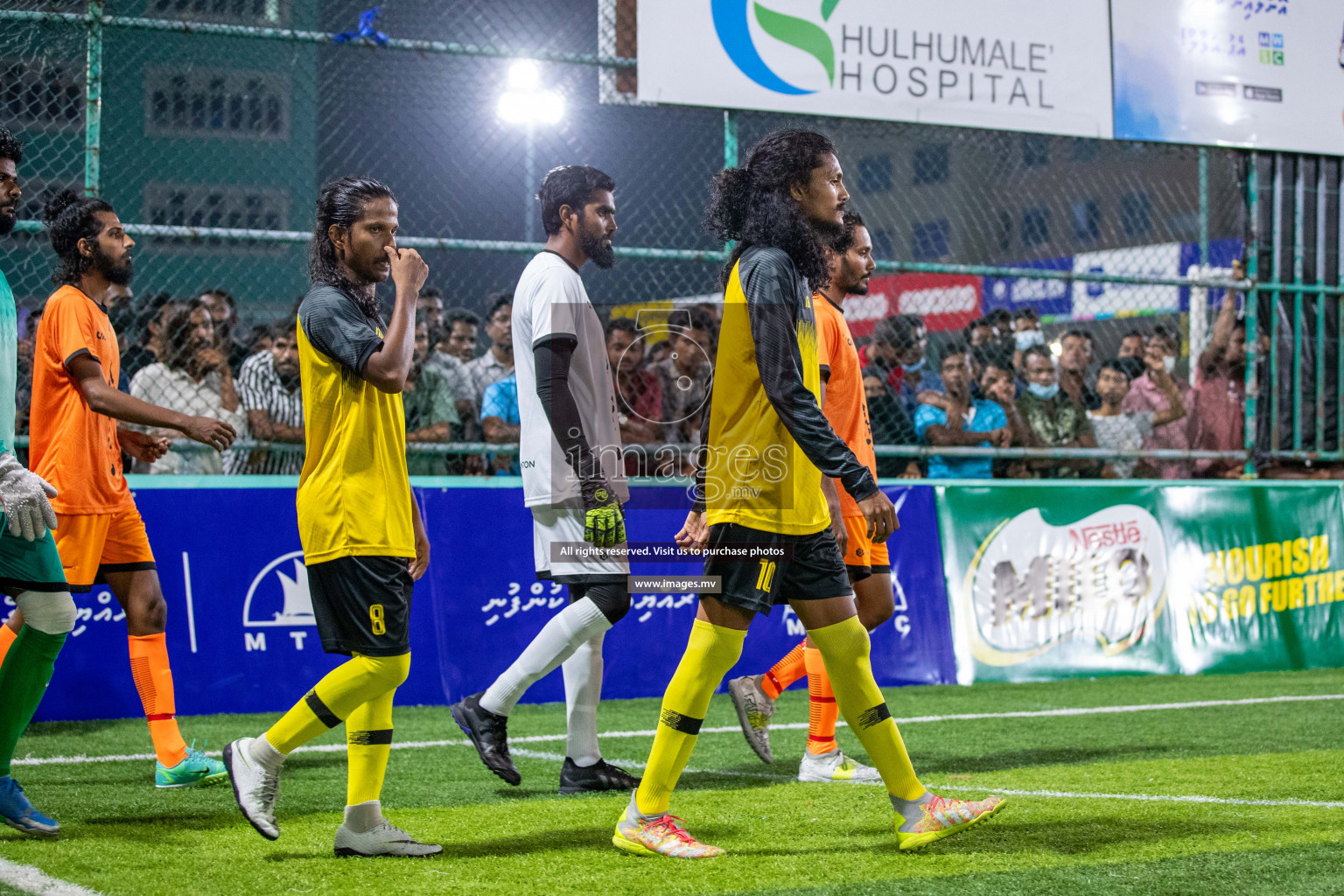 RRC Vs FSM in the Semi Finals of Club Maldives 2021 held in Hulhumale, Maldives on 19 December 2021. Photos: Ismail Thoriq / images.mv