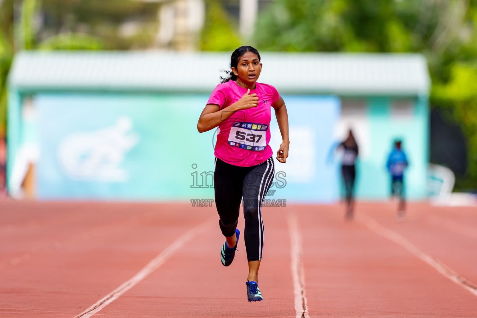 Day 6 of MWSC Interschool Athletics Championships 2024 held in Hulhumale Running Track, Hulhumale, Maldives on Thursday, 14th November 2024. Photos by: Nausham Waheed / Images.mv