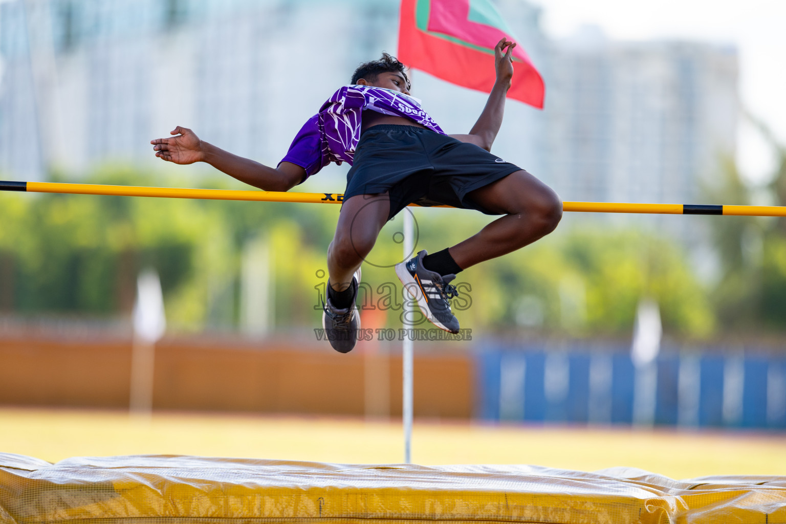 Day 1 of MWSC Interschool Athletics Championships 2024 held in Hulhumale Running Track, Hulhumale, Maldives on Saturday, 9th November 2024. Photos by: Ismail Thoriq / Images.mv