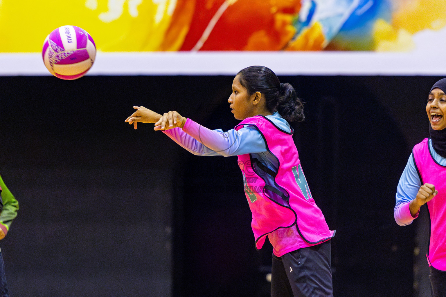 Fiontti A Team vs Young Netters A in Day 2 of 3rd Junior Championship - Netball association of Maldives, held at Social Center on Monday 20th January 2025 . Photos by Nausham Waheed