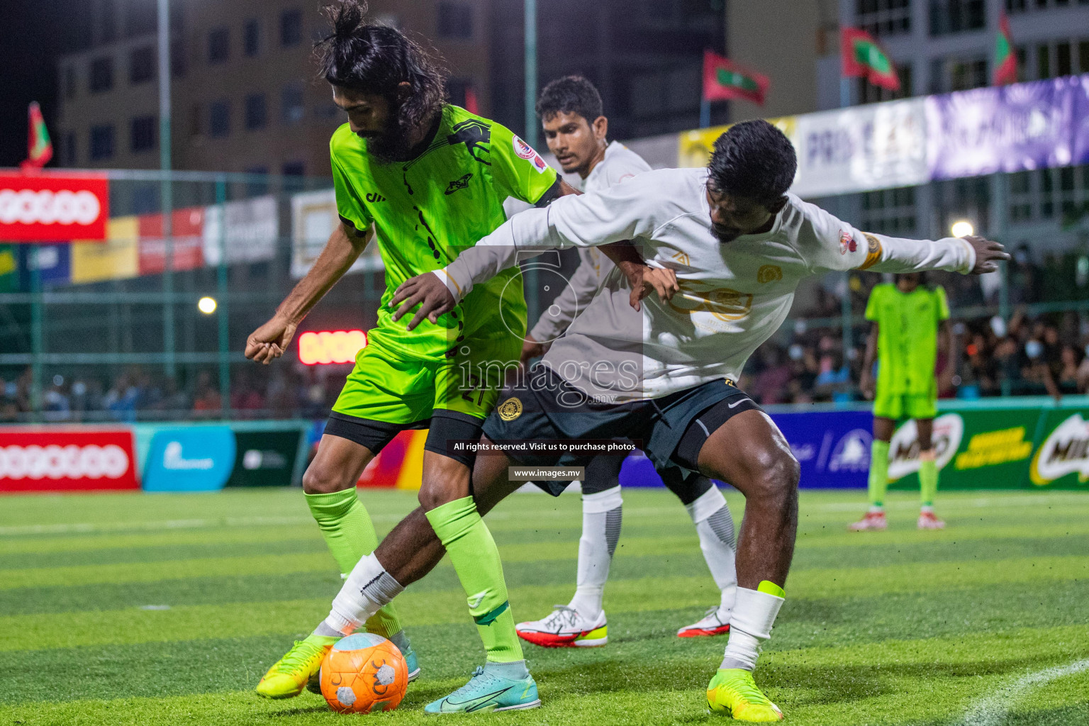 Team FSM Vs Prisons Club in the Semi Finals of Club Maldives 2021 held in Hulhumale, Maldives on 15 December 2021. Photos: Ismail Thoriq / images.mv