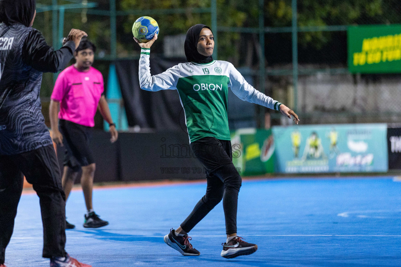 Day 18 of 10th National Handball Tournament 2023, held in Handball ground, Male', Maldives on Sunday, 17th December 2023 Photos: Nausham Waheed/ Images.mv