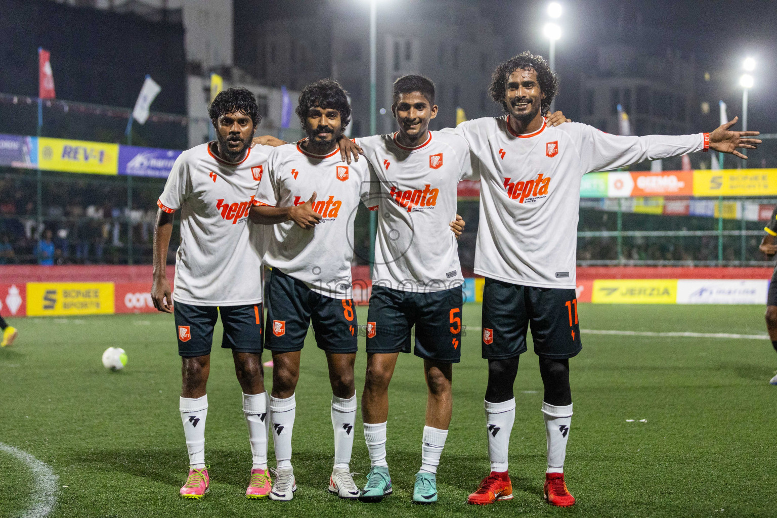 L Kalaidhoo vs L Dhanbidhoo in Day 16 of Golden Futsal Challenge 2024 was held on Tuesday, 30th January 2024, in Hulhumale', Maldives Photos: Nausham Waheed / images.mv