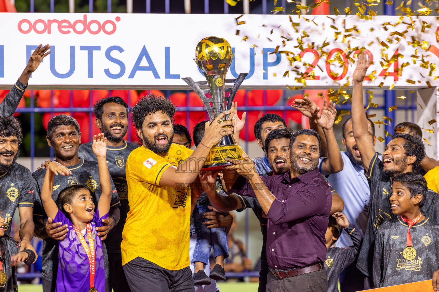 CC Sports Club vs Afro SC in the final of Eydhafushi Futsal Cup 2024 was held on Wednesday , 17th April 2024, in B Eydhafushi, Maldives
Photos: Nausham Waheed, Ismail Thoriq / images.mv