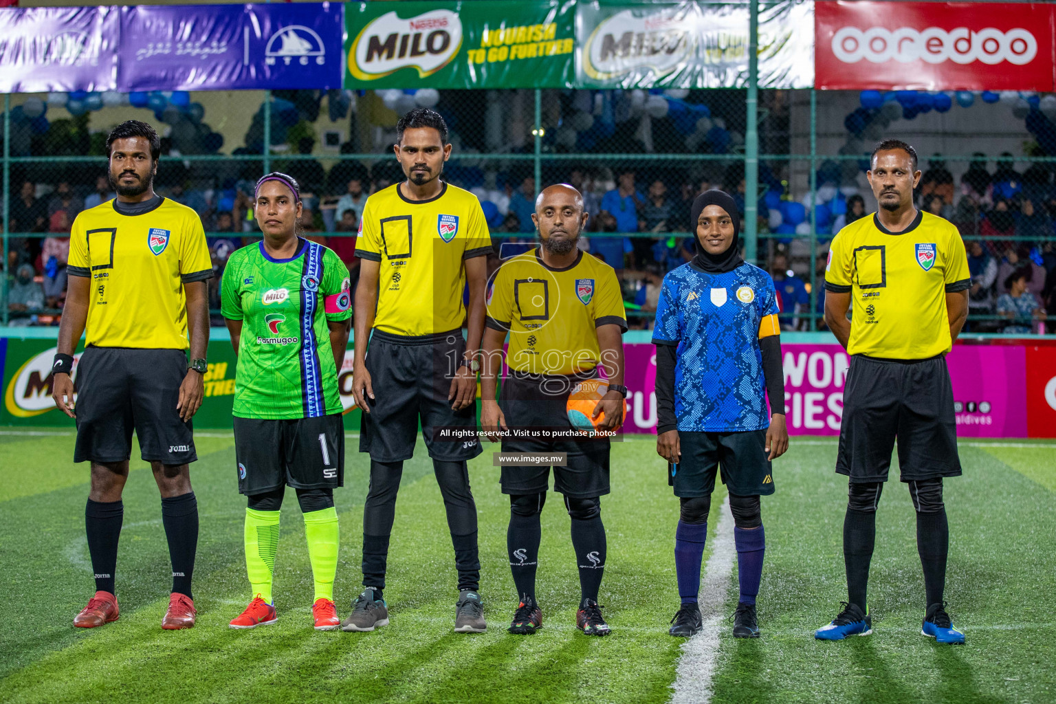 MPL vs Police Club in the Semi Finals of 18/30 Women's Futsal Fiesta 2021 held in Hulhumale, Maldives on 14th December 2021. Photos: Ismail Thoriq / images.mv