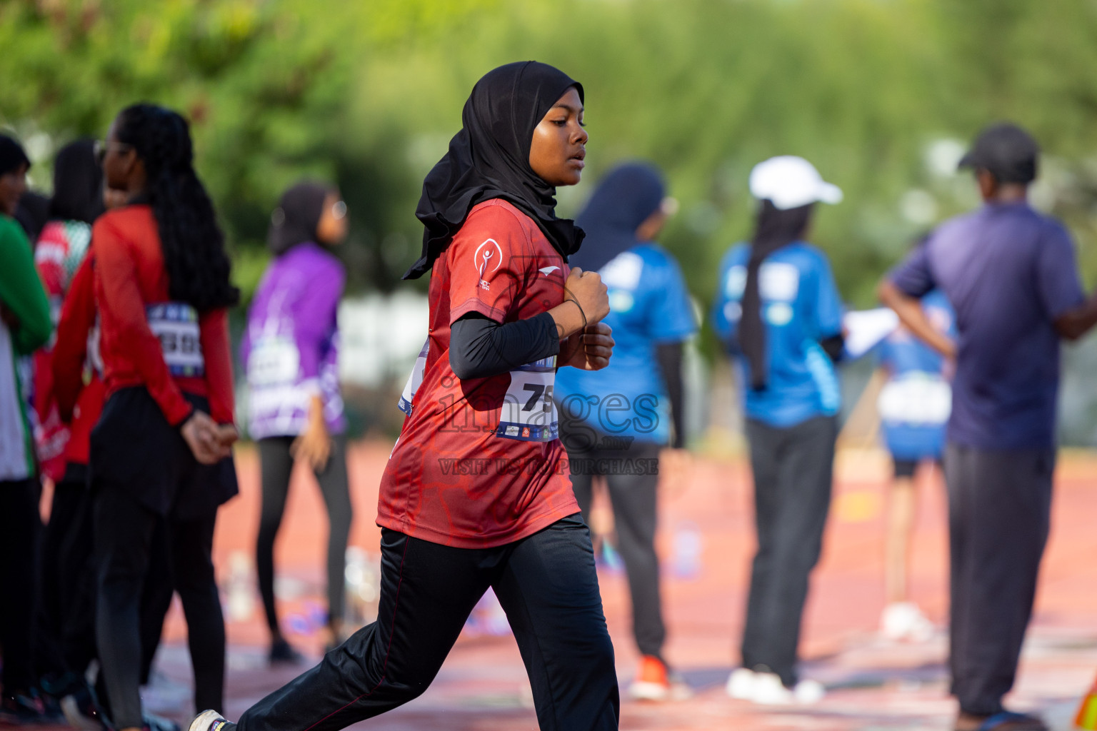 Day 1 of MWSC Interschool Athletics Championships 2024 held in Hulhumale Running Track, Hulhumale, Maldives on Saturday, 9th November 2024. 
Photos by: Ismail Thoriq, Hassan Simah / Images.mv