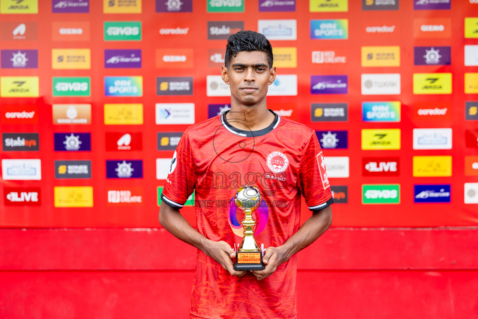 GDh Madaveli vs GDh Faresmaathodaa in Day 12 of Golden Futsal Challenge 2025 was held on Thursday, 16th January 2025, in Hulhumale', Maldives Photos: Nausham Waheed  / images.mv