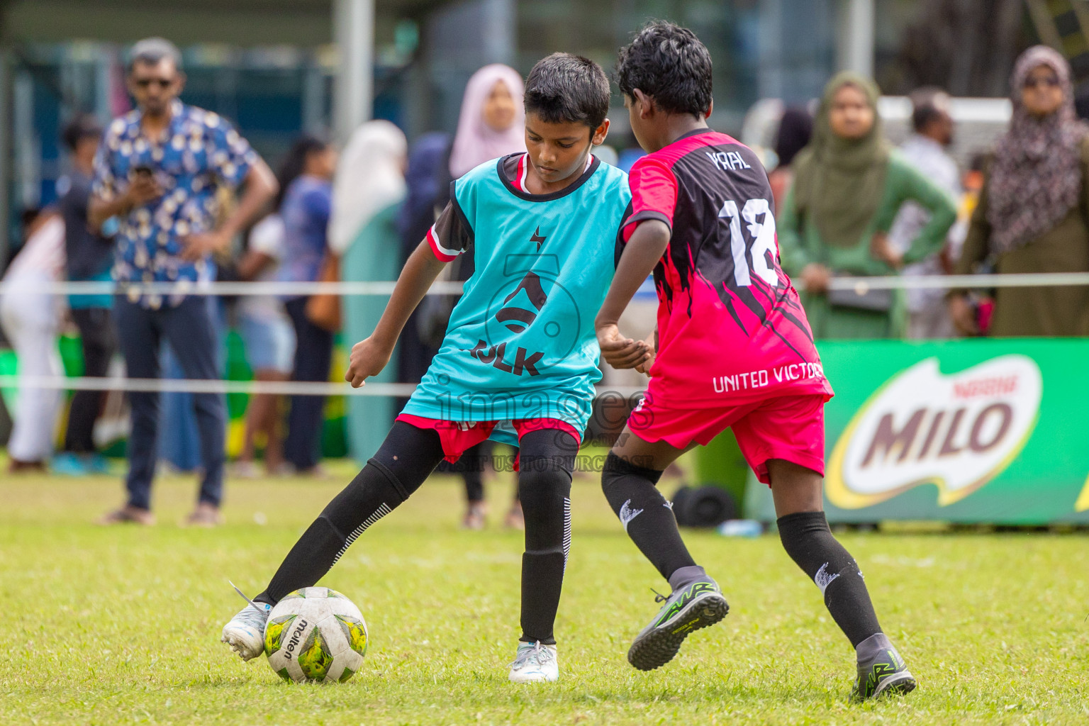 Day 1 of MILO Academy Championship 2024 - U12 was held at Henveiru Grounds in Male', Maldives on Thursday, 4th July 2024. Photos: Shuu Abdul Sattar / images.mv