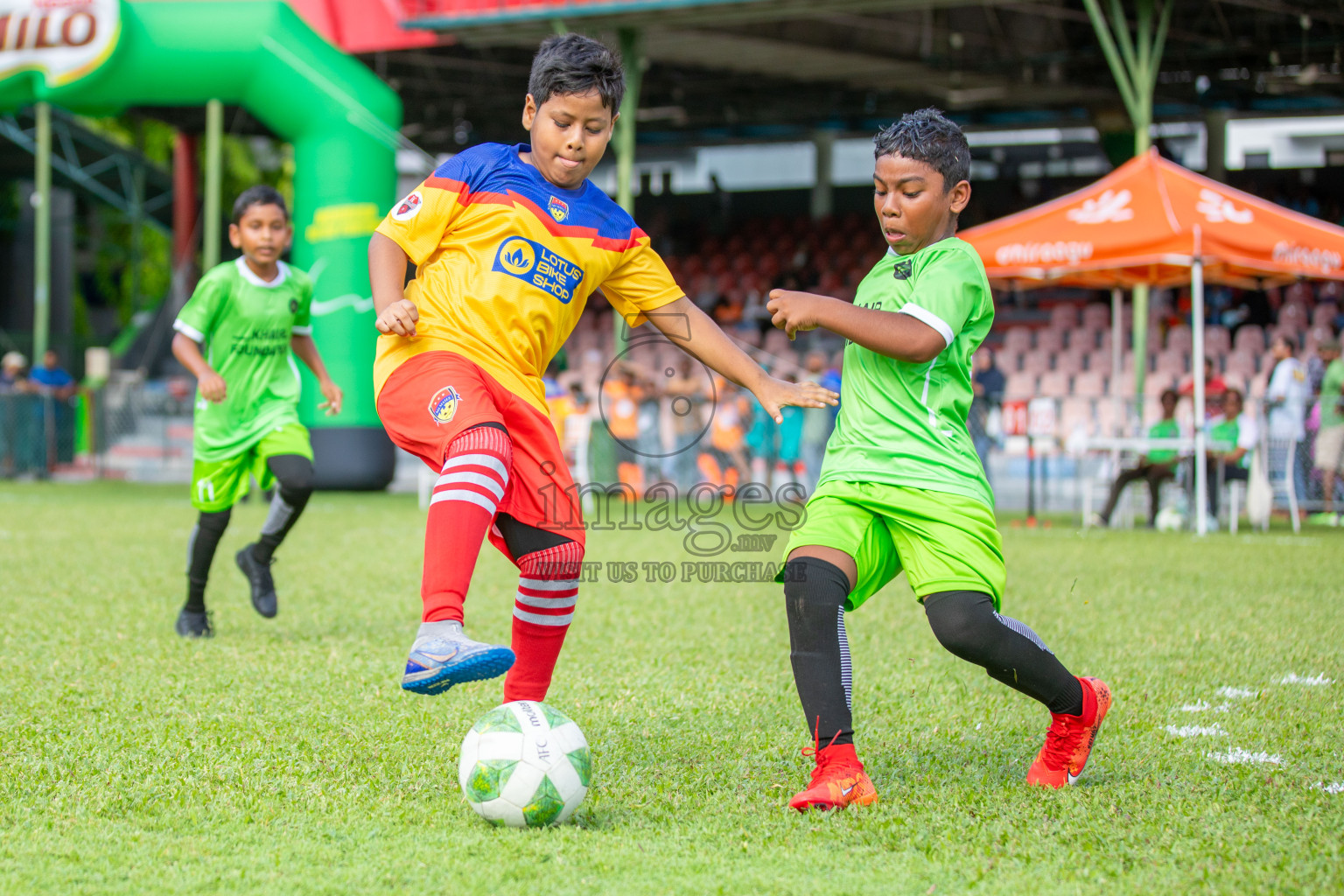 Day 2 of Under 10 MILO Academy Championship 2024 was held at National Stadium in Male', Maldives on Friday, 27th April 2024. Photos: Mohamed Mahfooz Moosa / images.mv