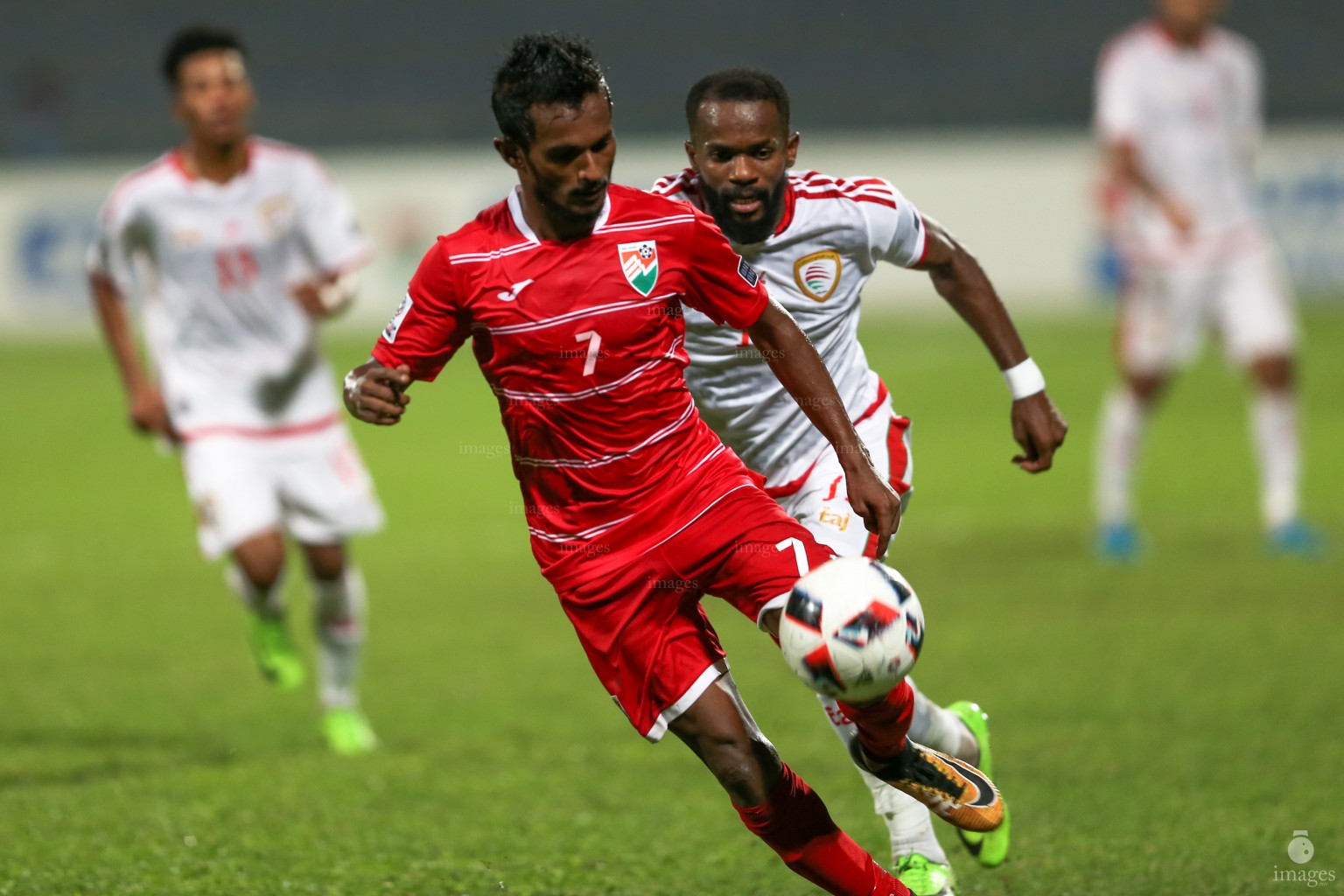 Asian Cup Qualifier between Maldives and Oman in National Stadium, on 10 October 2017 Male' Maldives. ( Images.mv Photo: Abdulla Abeedh )