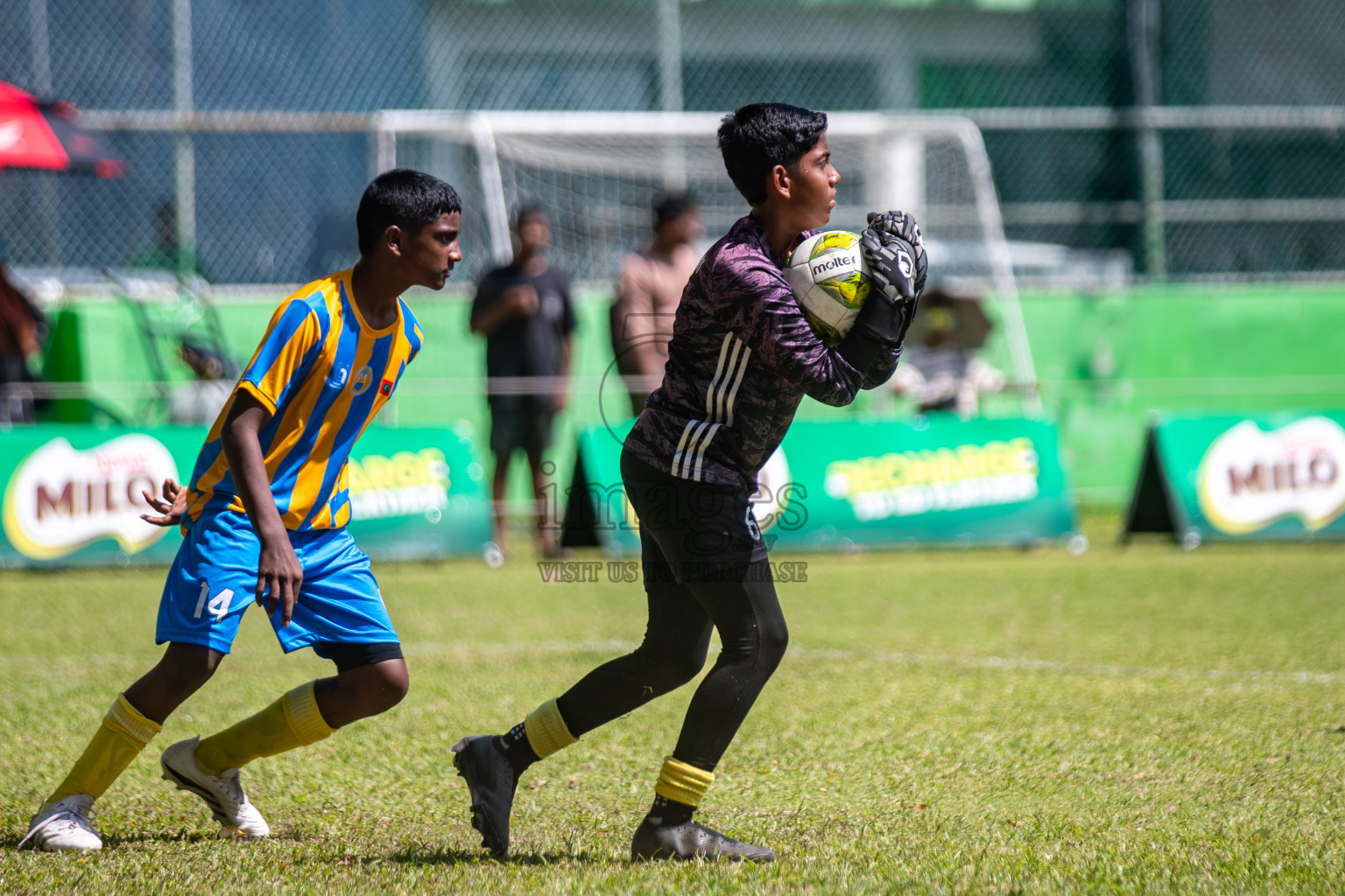 Day 3 of MILO Academy Championship 2025 (U14) was held on Saturday, 1st November 2025 at Henveiru Football Grounds, Male', Maldives . 

Photos: Hassan Simah / images.mv