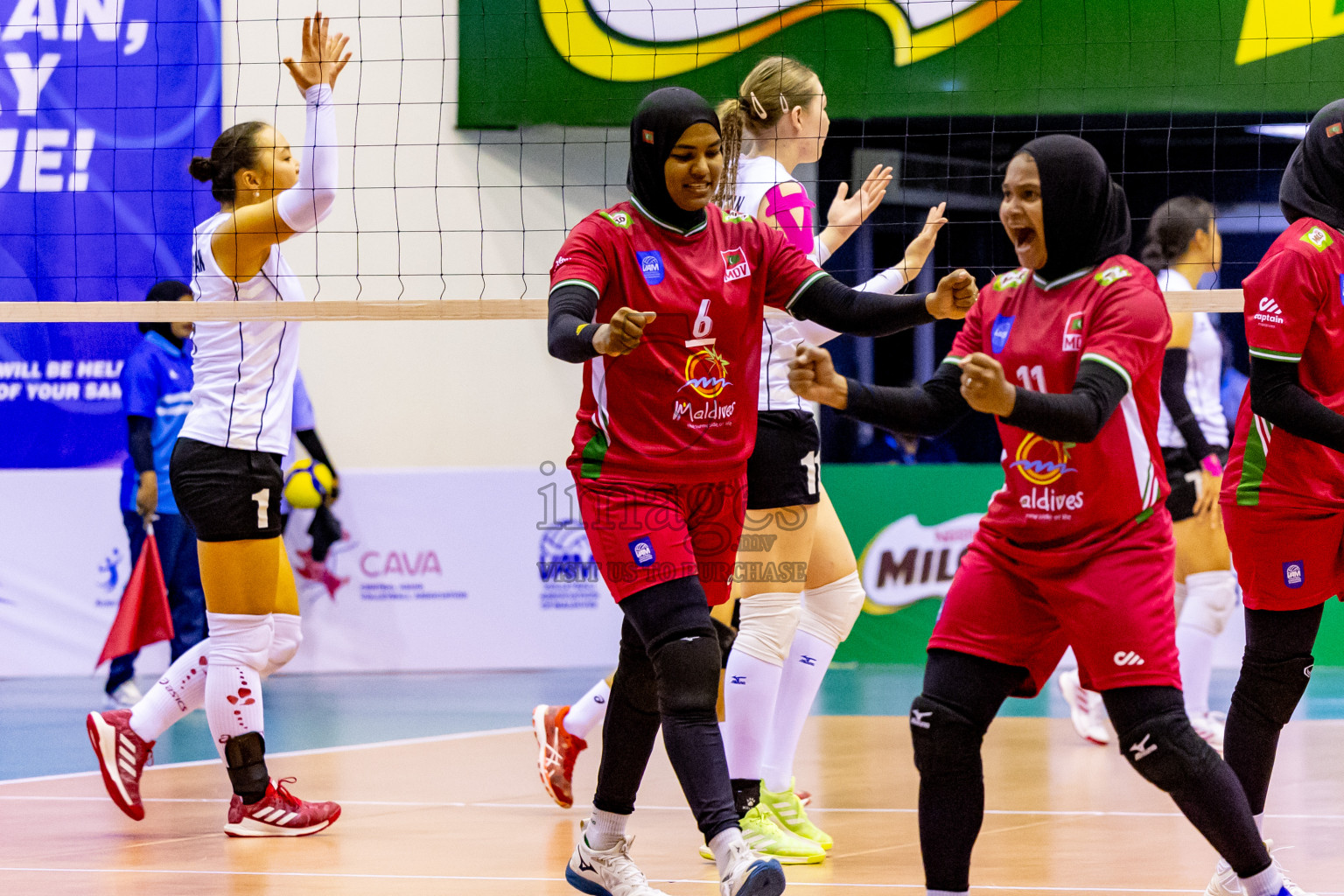 Final of CAVA Woman's Volleyball Challenge Cup 2024 was held in Social Center, Male', Maldives on Wednesday, 11th September 2024. Photos: Nausham Waheed / images.mv