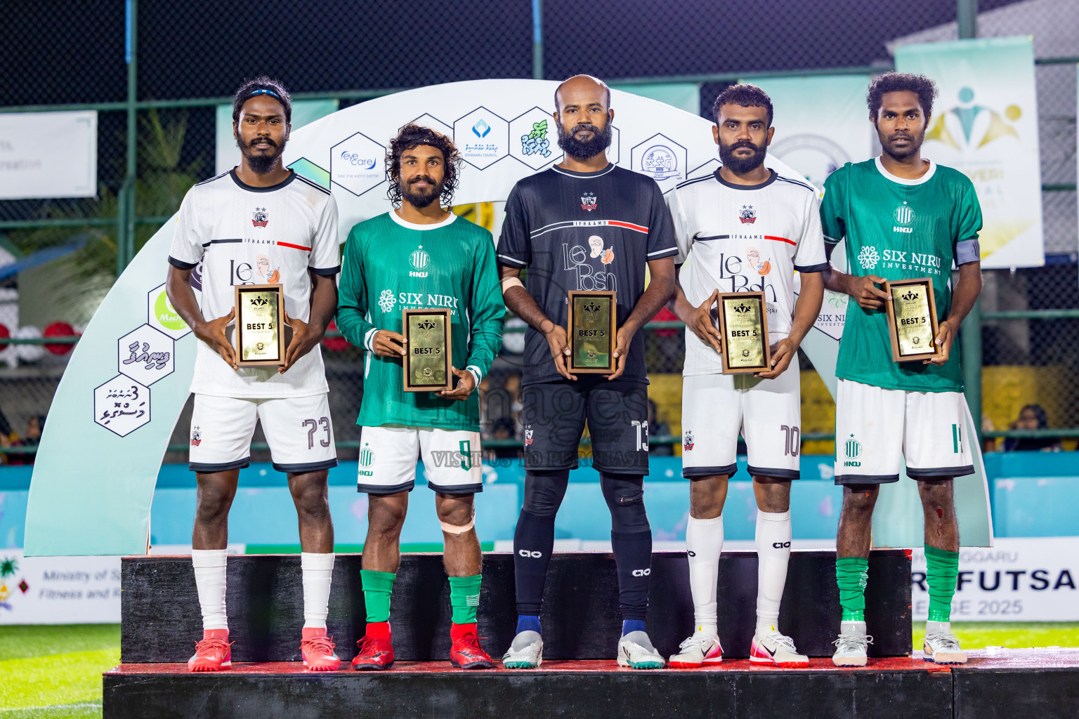 Ifhaams vs Dee Cee Jay SC in Final of Laamehi Dhiggaru Ekuveri Futsal Challenge 2025 was held on Tuesday, 29th July 2025, at Dhiggaru Futsal Ground, Dhiggaru, Maldives Photos: Nausham Waheed  / images.mv