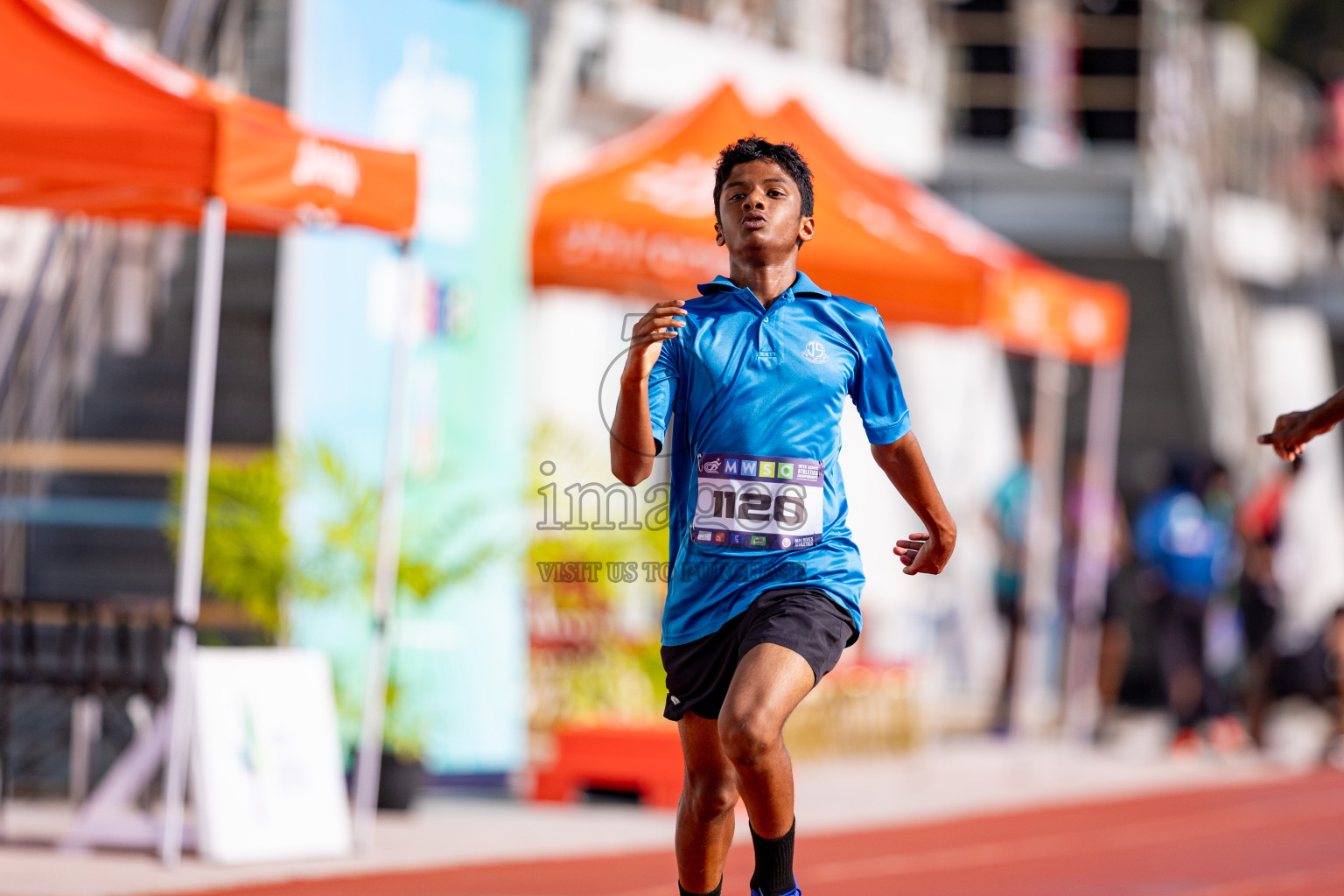 Day 3 of MWSC Interschool Athletics Championships 2024 held in Hulhumale Running Track, Hulhumale, Maldives on Monday, 11th November 2024. 
Photos by: Hassan Simah / Images.mv