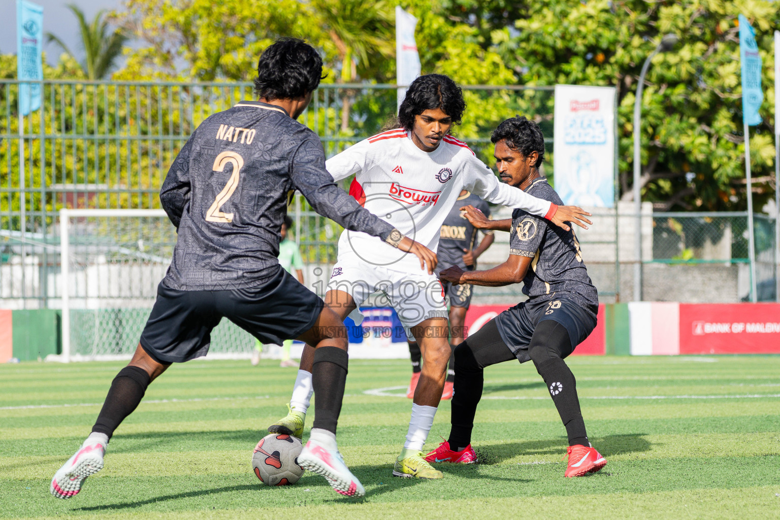 Outreef SC VS Lecrose SC in Day 3 - Fonadhoo Youth Futsal Challenge 2025 held in Fonadhoo Futsal Stadium, L. Fonadhoo, Maldives on Tuesday, 28th October 2025 Photos: Arif Rasheed / images.mv