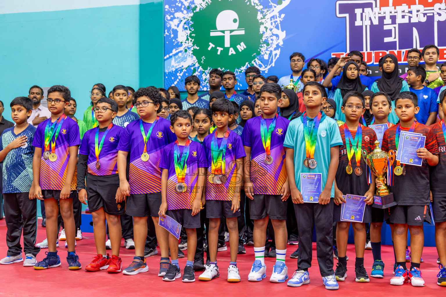 Day 8 of Interschool Table Tennis Tournament 2025 held at Male' TT Hall, Male', Maldives on Thursday, 22nd May 2025.
Photos by: Ismail Thoriq / images.mv