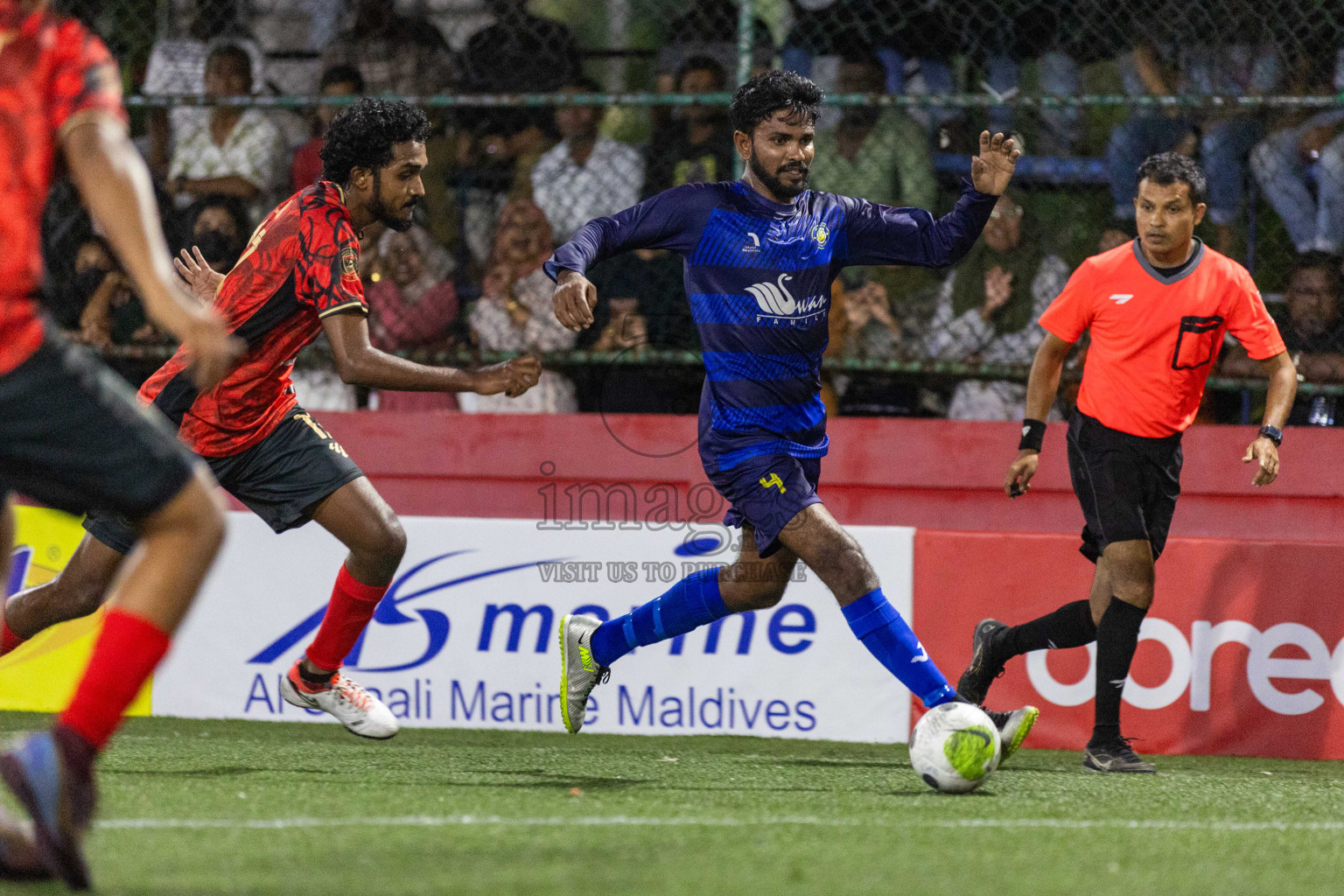 GA Kondey vs GA Dhaandhoo in Day 9 of Golden Futsal Challenge 2024 was held on Tuesday, 23rd January 2024, in Hulhumale', Maldives Photos: Nausham Waheed / images.mv