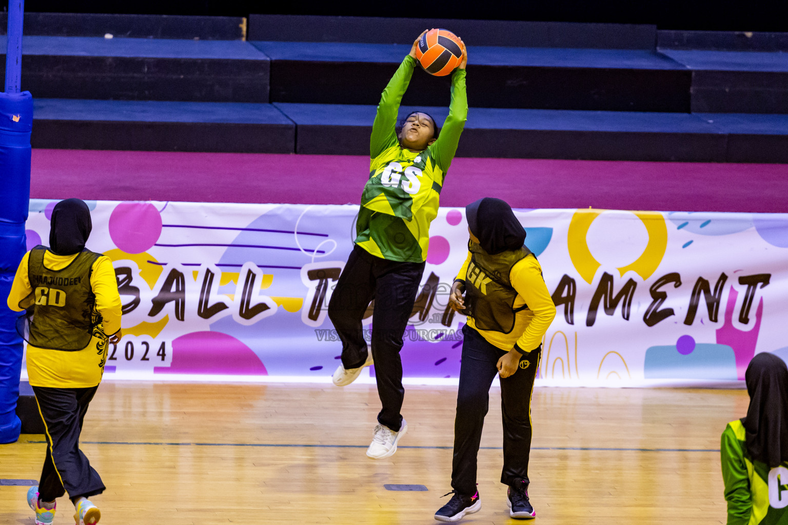 Day 13 of 25th Inter-School Netball Tournament was held in Social Center at Male', Maldives on Saturday, 24th August 2024. Photos: Nausham Waheed / images.mv