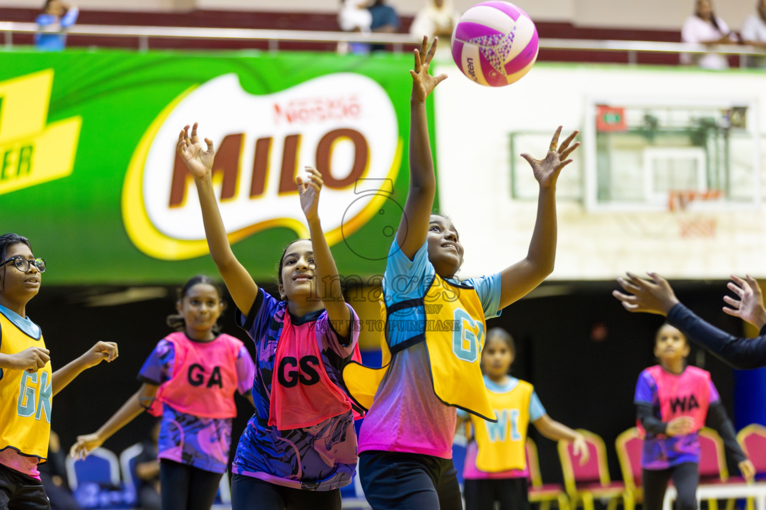 Netgens A vs N Sports academy in Day 3 of 3rd Netball Junior Championship, held at Social Center on Wednesday 22nd January 2025 . Photos: Shuu Abdul Sattar / images.mv