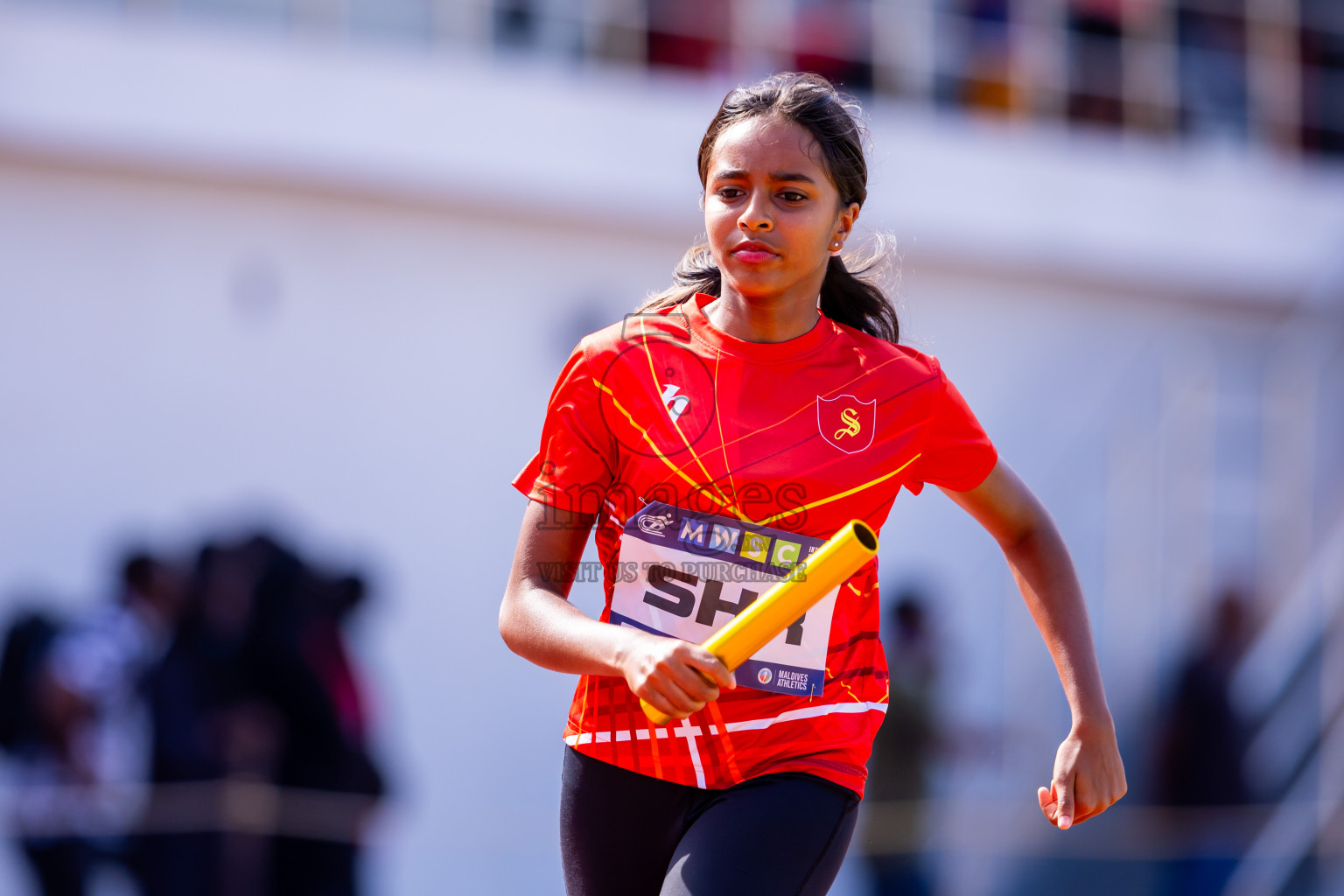 Day 6 of MWSC Interschool Athletics Championships 2024 held in Hulhumale Running Track, Hulhumale, Maldives on Thursday, 14th November 2024. Photos by: Nausham Waheed / Images.mv