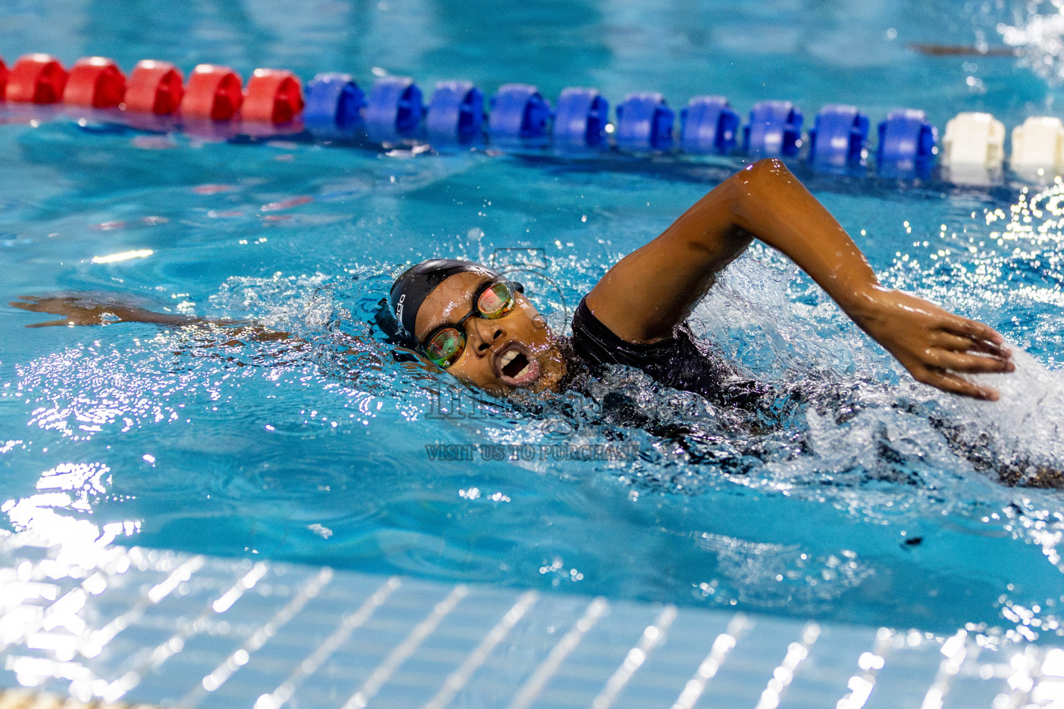 Day 2 of National Swimming Competition 2024 held in Hulhumale', Maldives on Saturday, 14th December 2024. Photos: Hassan Simah / images.mv