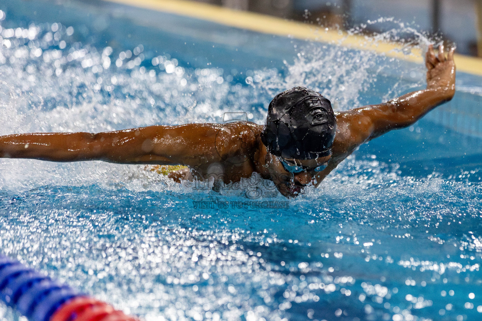 Day 2 of National Swimming Competition 2024 held in Hulhumale', Maldives on Saturday, 14th December 2024. Photos: Hassan Simah / images.mv