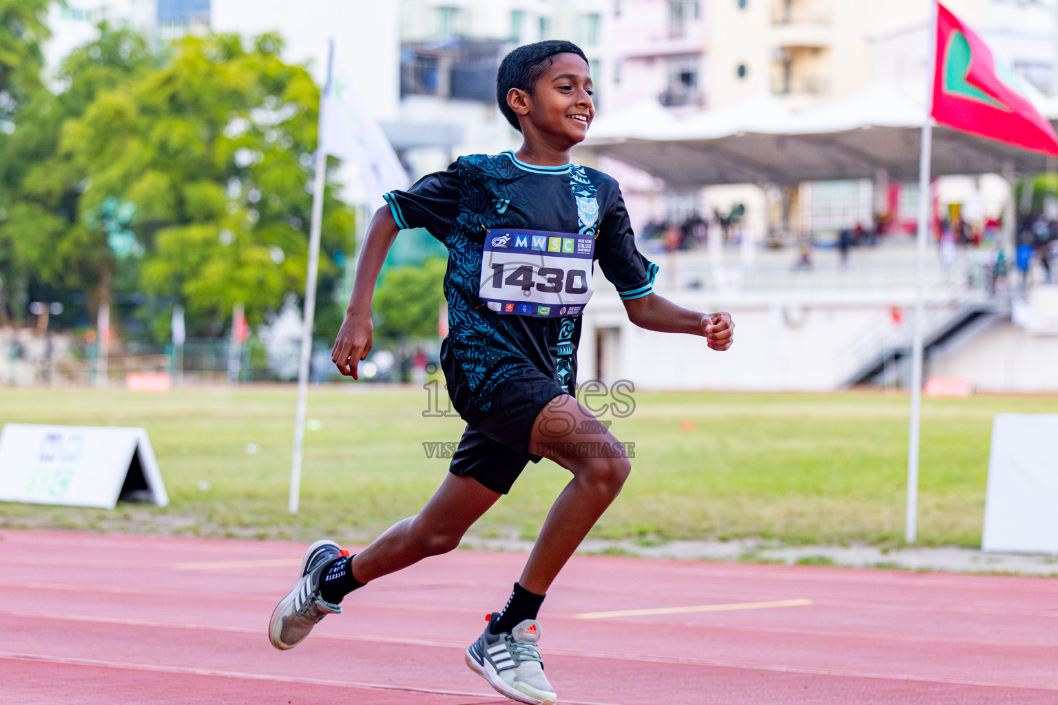 Day 3 of MWSC Interschool Athletics Championships 2024 held in Hulhumale Running Track, Hulhumale, Maldives on Monday, 11th November 2024. Photos by: Nausham Waheed / Images.mv