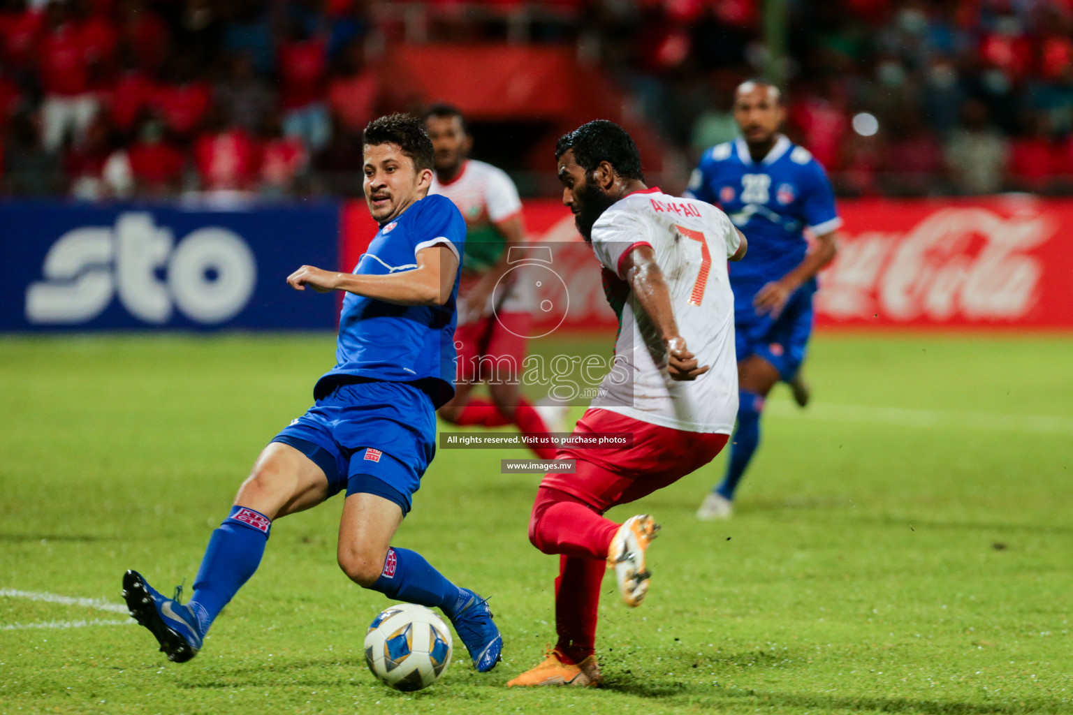 Maldives vs Nepal in SAFF Championship 2021 held on 1st October 2021 in Galolhu National Stadium, Male', Maldives