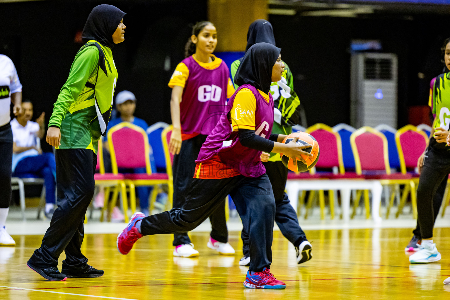 Day 3 of 25th Inter-School Netball Tournament was held in Social Center at Male', Maldives on Sunday, 11th August 2024. Photos: Nausham Waheed / images.mv