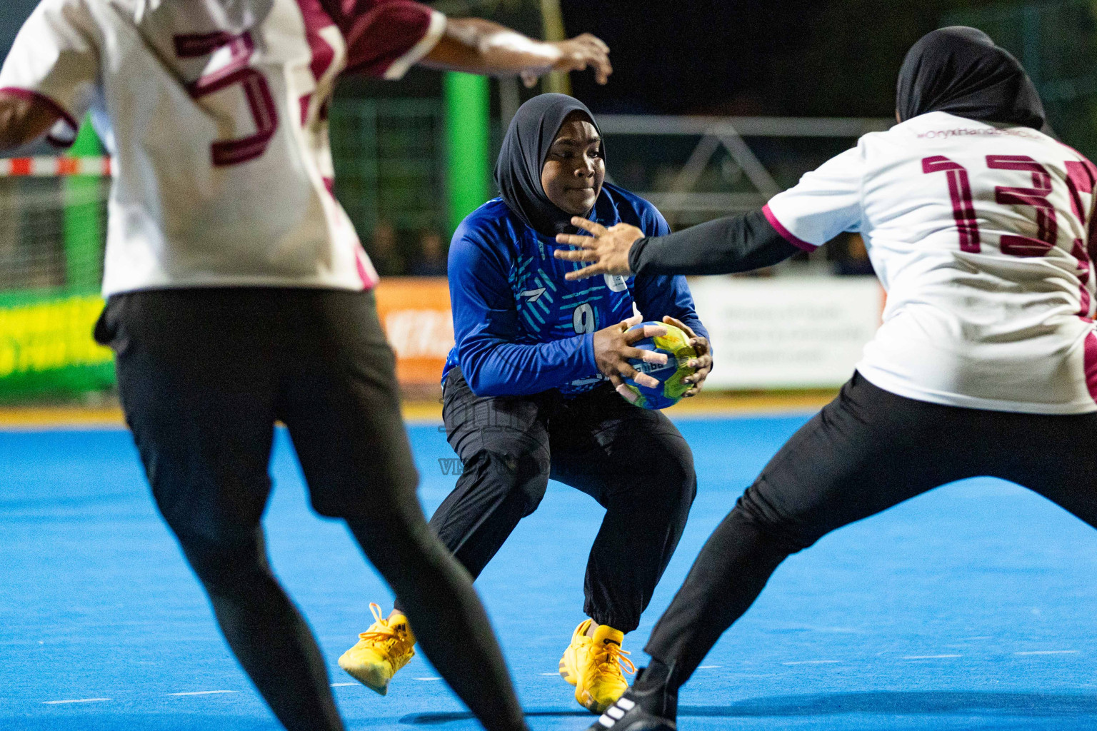 Day 14 of 10th National Handball Tournament 2023, held in Handball ground, Male', Maldives on Monday, 11th December 2023 Photos: Nausham Waheed/ Images.mv