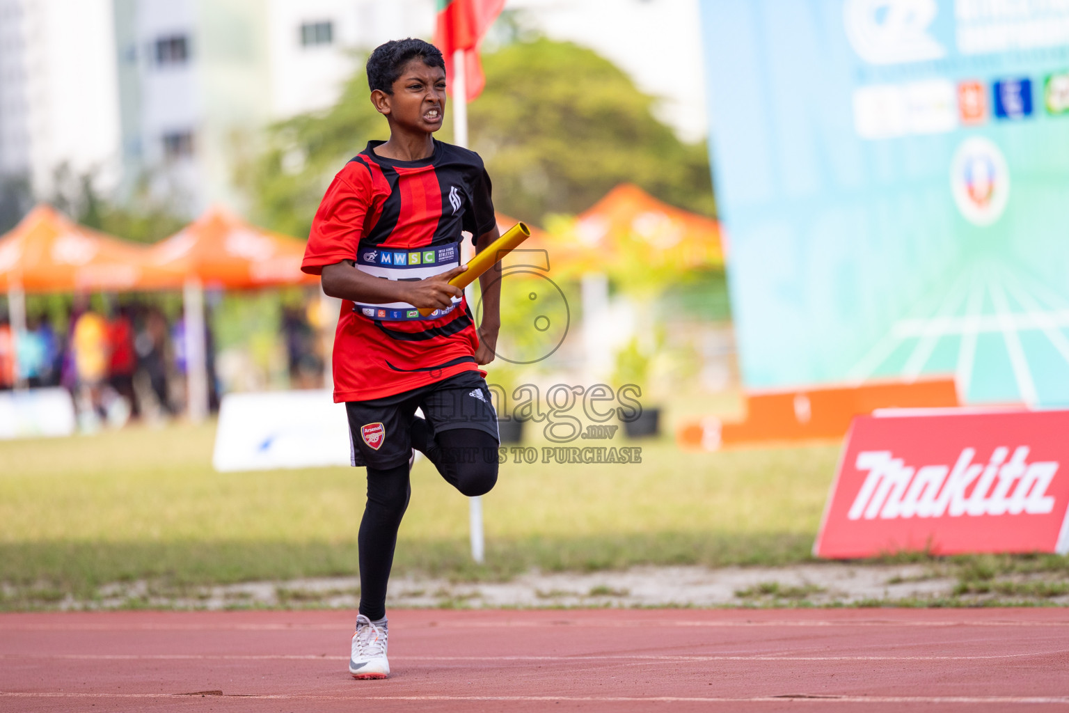 Day 5 of MWSC Interschool Athletics Championships 2024 held in Hulhumale Running Track, Hulhumale, Maldives on Wednesday, 13th November 2024. Photos by: Ismail Thoriq / Images.mv