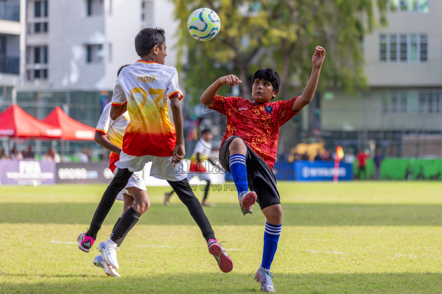 Club Eagles vs Super United Sports (U12) in Day 4 of Dhivehi Youth League 2024 held at Henveiru Stadium on Thursday, 28th November 2024. Photos: Shuu Abdul Sattar/ Images.mv