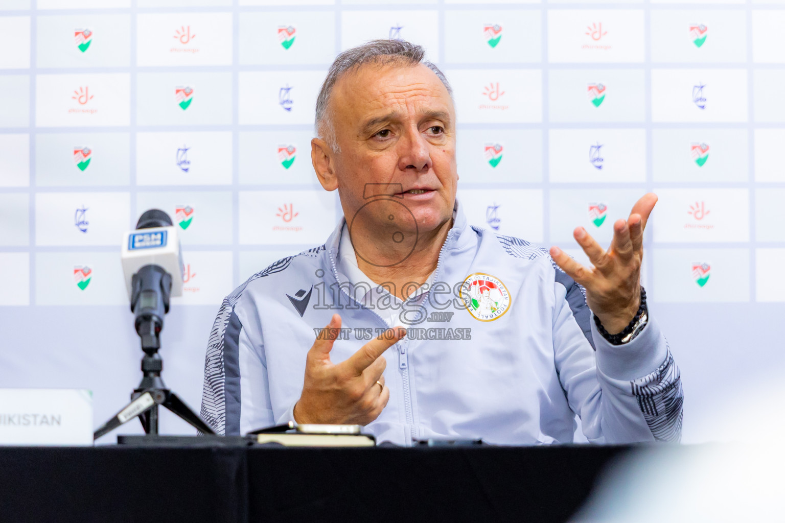 Final Pre-Match Press Conference of AFC Asian Cup Saudi Arabia 2027 Qualifiers -Maldives vs Tajikistan was held at National Stadium in Male', Maldives on Monday, 13th October 2025. Photos: Nausham Waheed / images.mv