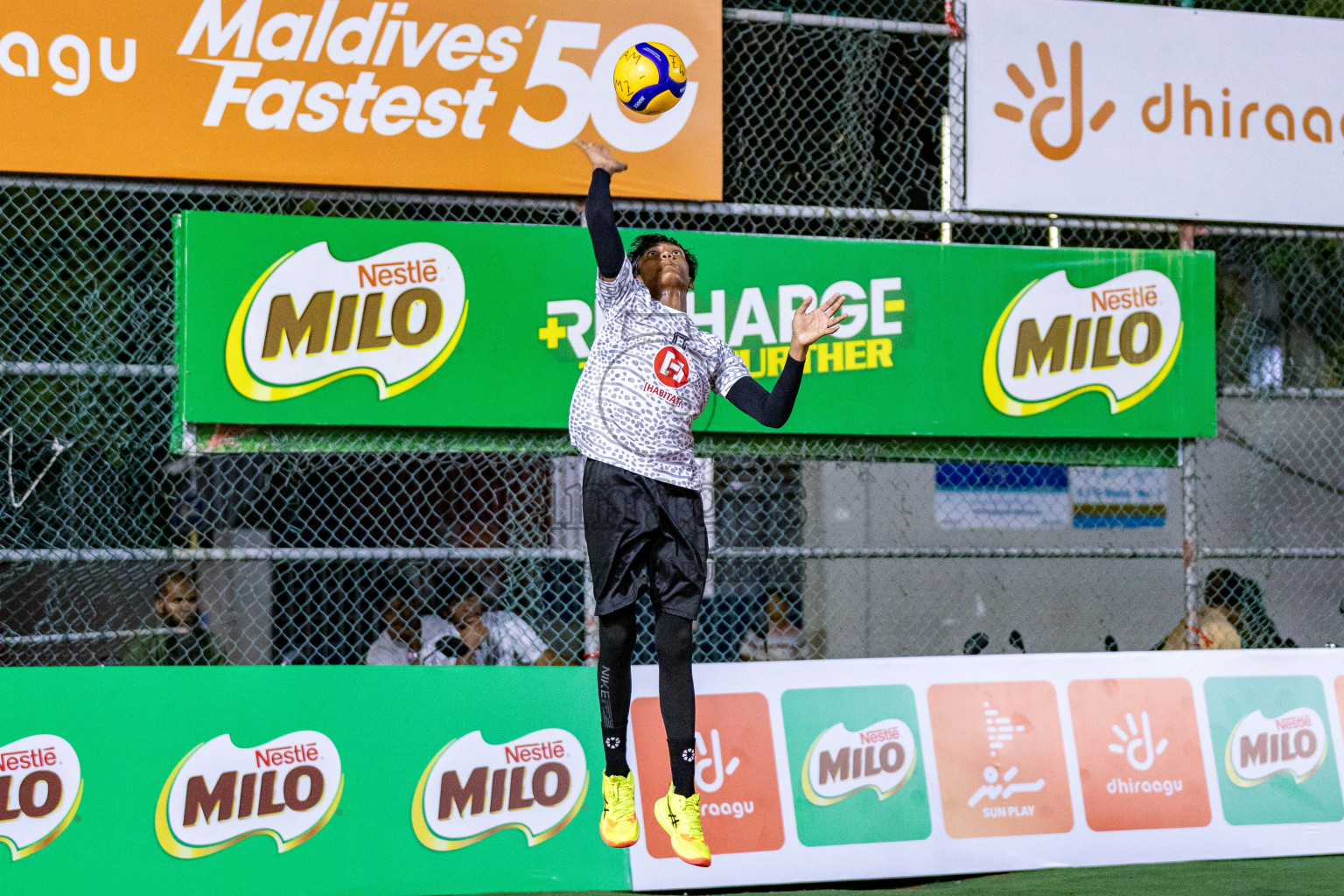 Sports Club Vision vs Sports Club City in Milo National Junior Volleyball Championship 2025 Day 3 was held on Monday, 24th November 2025 at Ekuveni Turf Court Male', Maldives. Photos: Areef Adam / images.mv