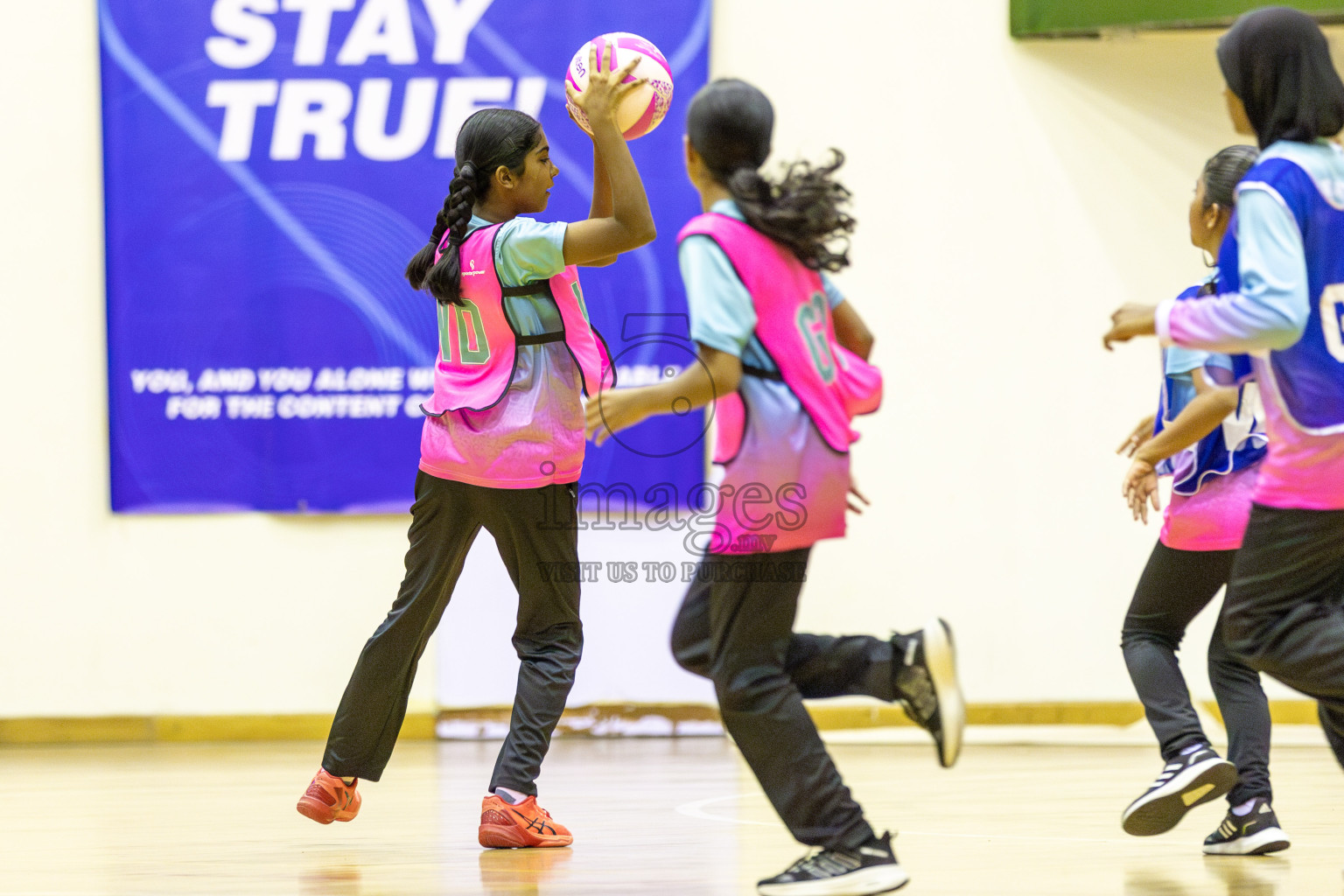 Netkids A vs Netkids B in Day 2 of 3rd Junior Championship - Netball association of Maldives, held at Social Center on Monday 20th January 2025 . Photos by Shuu Abdul Sattar