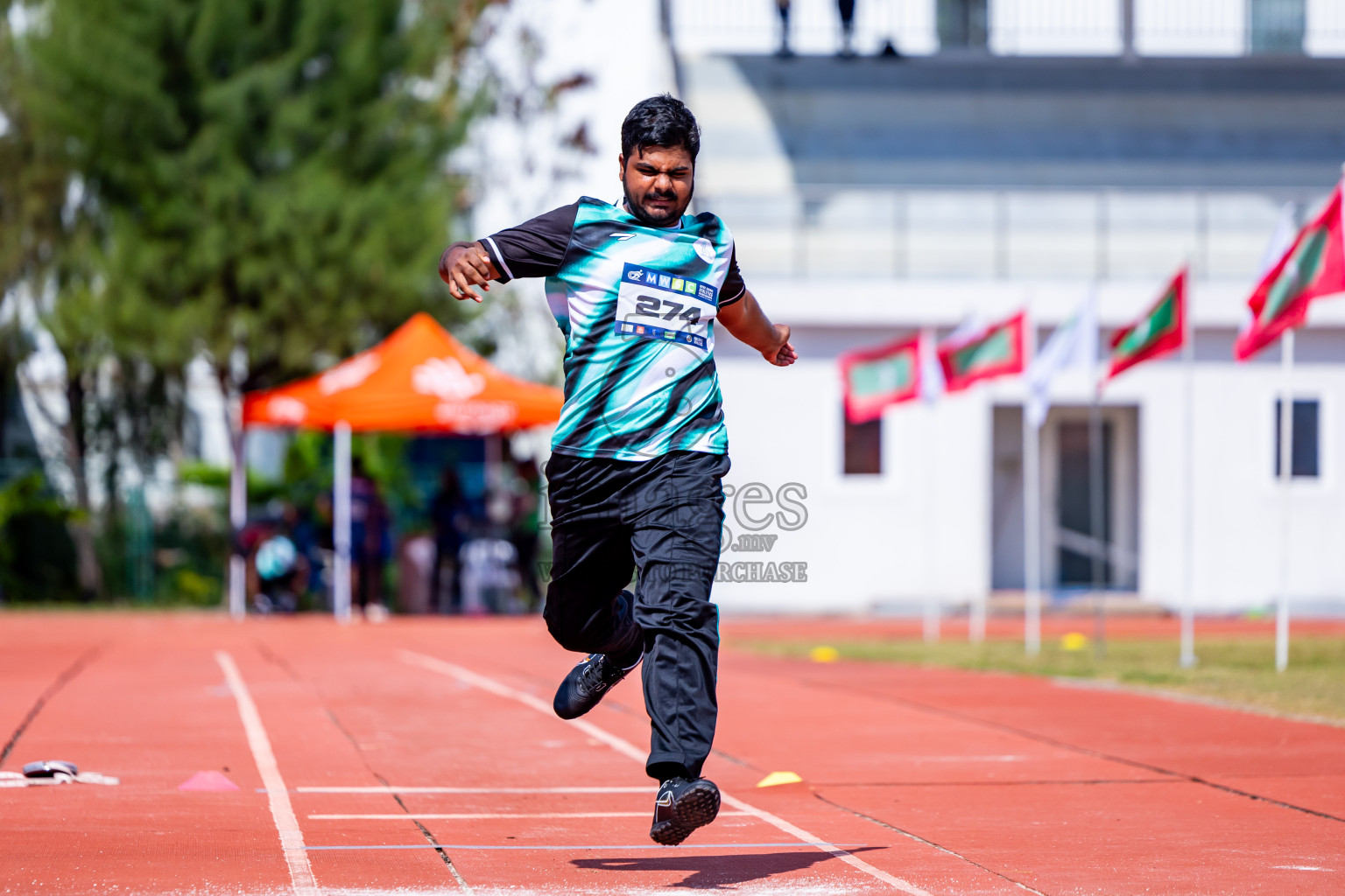 Day 3 of MWSC Interschool Athletics Championships 2024 held in Hulhumale Running Track, Hulhumale, Maldives on Monday, 11th November 2024. Photos by:  Nausham Waheed / Images.mv