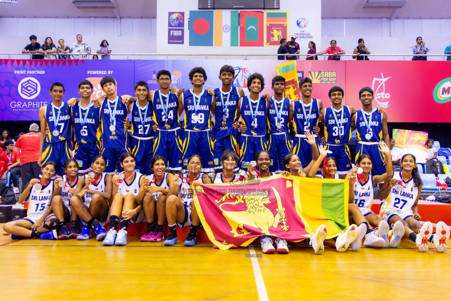 Closing Ceremony of Under 16 Asian Cup SABA Qualifiers 2025 was held in Social Center, Male', Maldives on Sunday, 15th June 2025. Photos: Nausham Waheed / images.mv