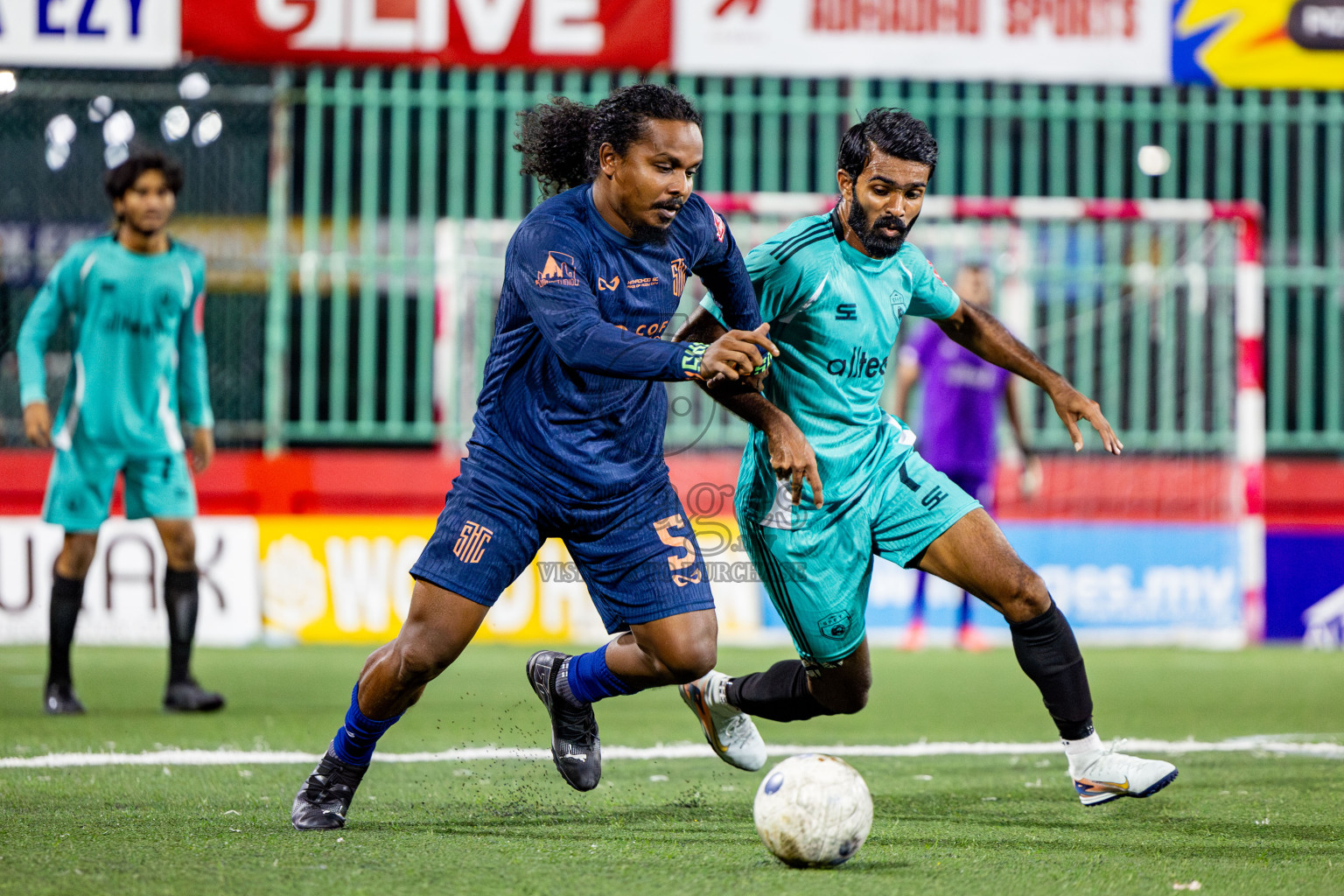 S Hithadhoo vs S Feydhoo in zone round on Day 32 of Golden Futsal Challenge 2025 was held on Wednesday , 5th February 2025, in Hulhumale', Maldives. Photos: Nausham Waheed / images.mv