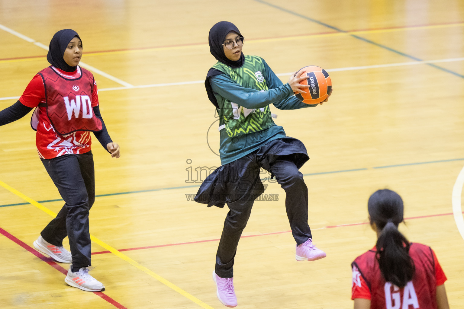 Day 11 of 25th Inter-School Netball Tournament was held in Social Center at Male', Maldives on Wednesday, 21st August 2024.