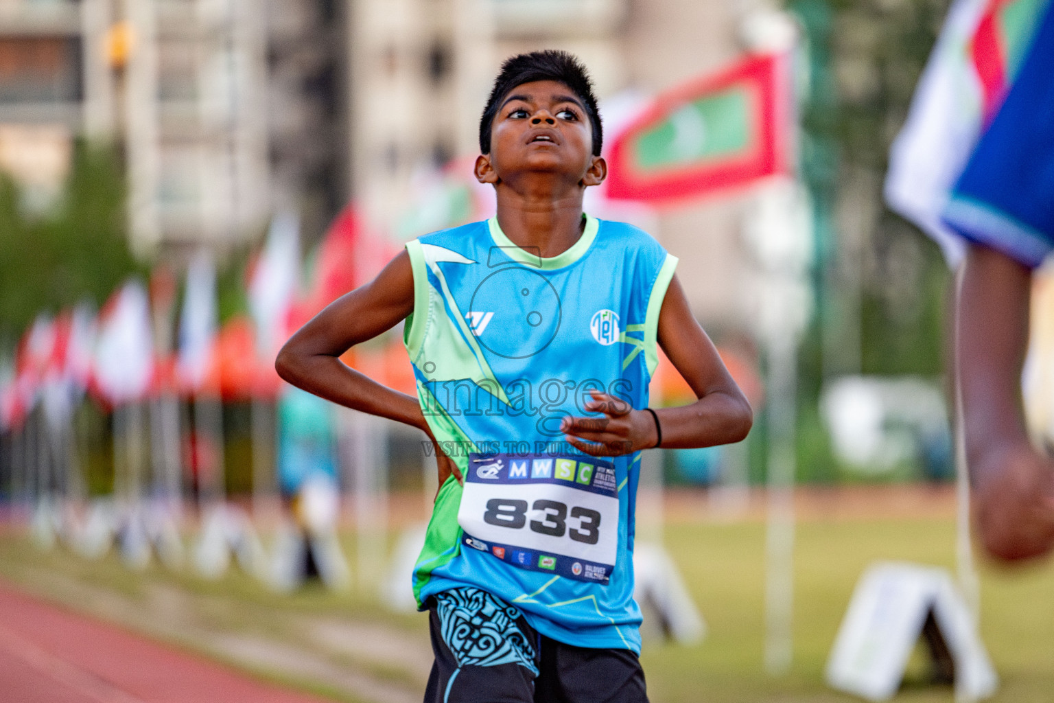 Day 1 of MWSC Interschool Athletics Championships 2024 held in Hulhumale Running Track, Hulhumale, Maldives on Saturday, 9th November 2024. 
Photos by: Hassan Simah / Images.mv