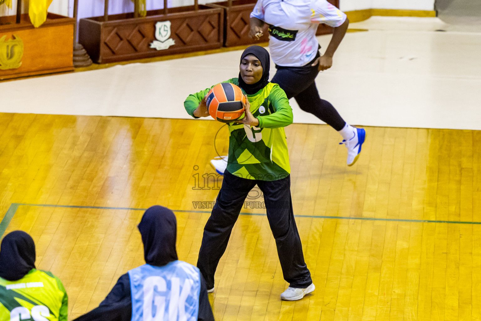 Day 9 of 25th Inter-School Netball Tournament was held in Social Center at Male', Maldives on Monday, 19th August 2024. Photos: Nausham Waheed / images.mv