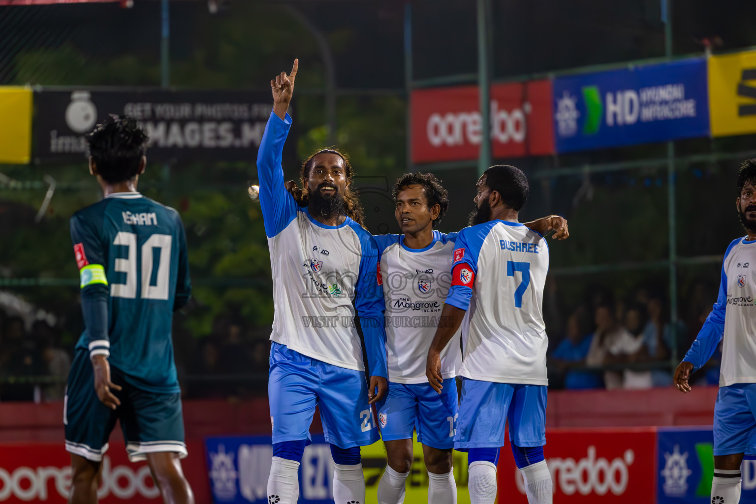 N Kendhikulhudhoo vs R Dhuvaafaru in Zone Round on Day 30 of Golden Futsal Challenge 2024, held on Tuesday , 14th February 2024 in Hulhumale', Maldives
Photos: Ismail Thoriq / images.mv