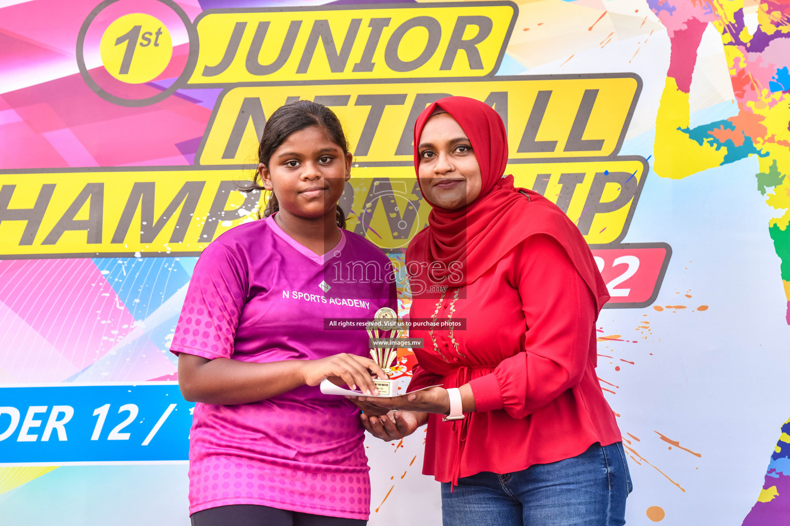 Final of Junior Netball Championship 2022 held in Male', Maldives on 19th March 2022. Photos by Nausham Waheed