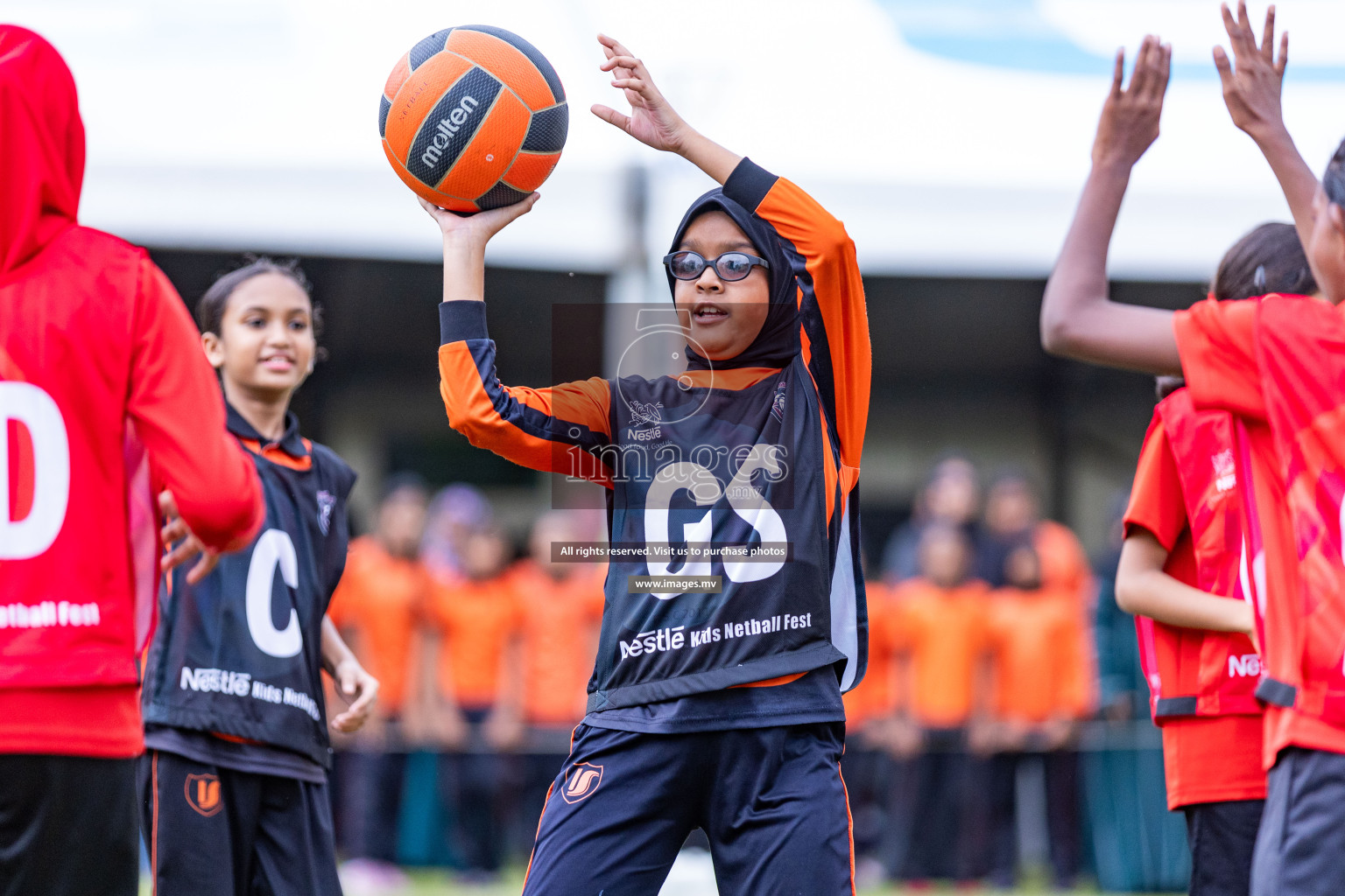 Day 1 of Nestle' Kids Netball Fiesta 2023 held in Henveyru Stadium, Male', Maldives on Thursday, 30th November 2023. Photos by Nausham Waheed / Images.mv