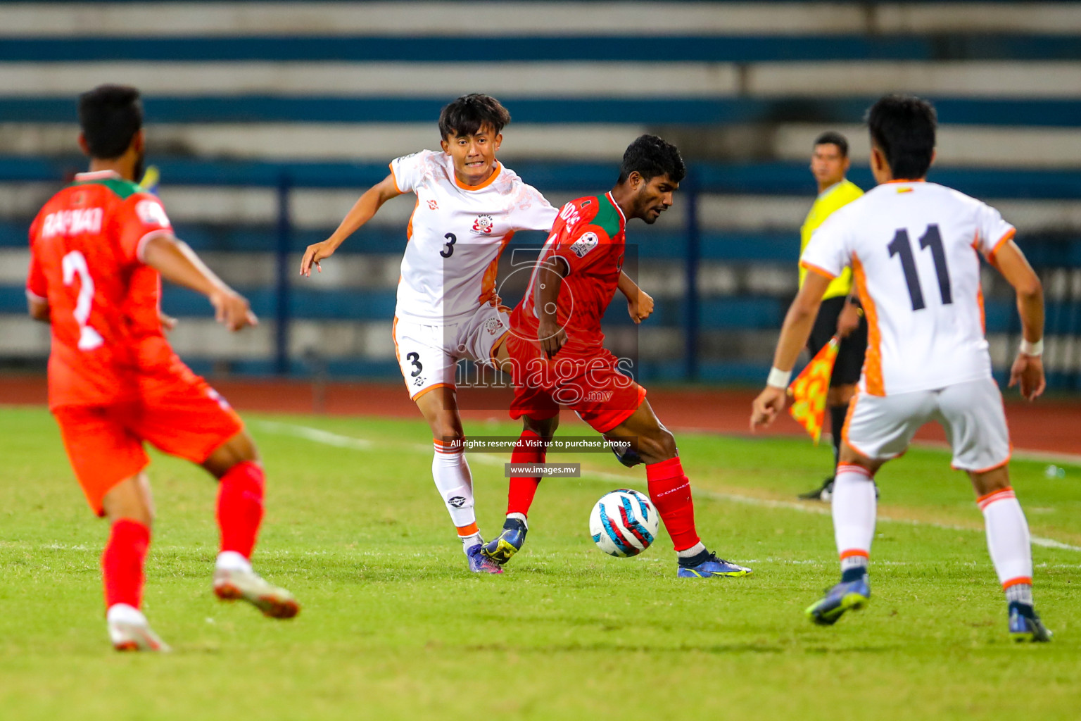 Bhutan vs Bangladesh in SAFF Championship 2023 held in Sree Kanteerava Stadium, Bengaluru, India, on Wednesday, 28th June 2023. Photos: Nausham Waheed, Hassan Simah / images.mv