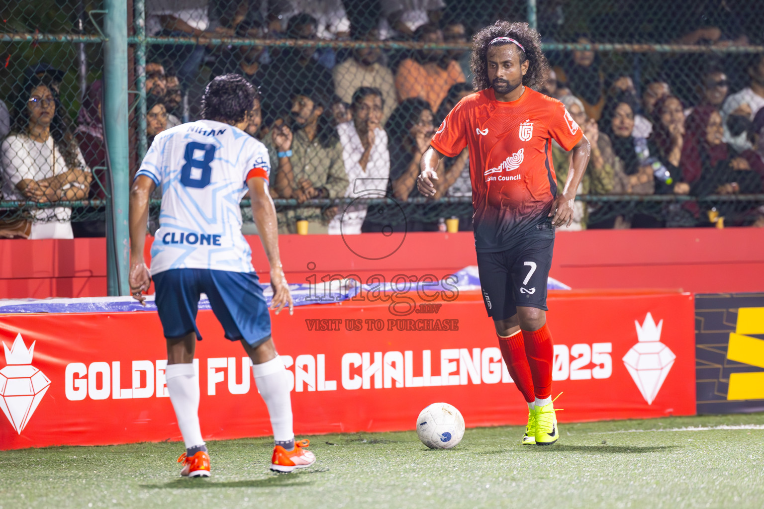L Gan vs L Maabaidhoo in Day 14 of Golden Futsal Challenge 2025 was held on Saturday, 18th January 2025, in Hulhumale', Maldives. Photos: Ismail Thoriq / images.mv