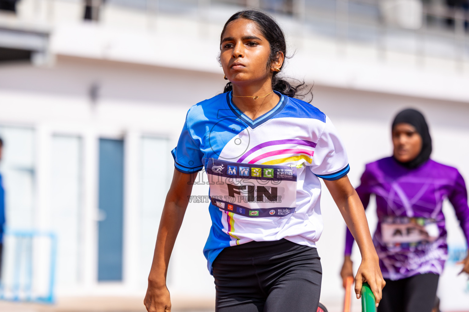 Day 6 of MWSC Interschool Athletics Championships 2024 held in Hulhumale Running Track, Hulhumale, Maldives on Thursday, 14th November 2024. Photos by: Ismail Thoriq / Images.mv