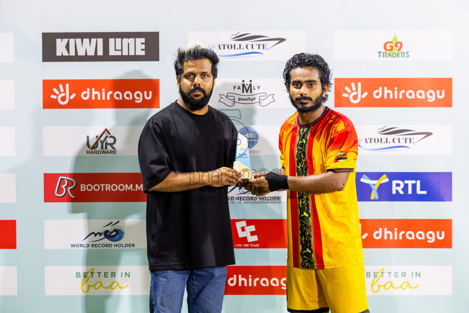 Hithaadhoo vs Thulhaadhoo in Day 5 of Better in Baa Futsal Fiesta 2025 Men's division held in B. Eydhafushi, Maldives on Sunday, 9th November 2025. Photos: Nausham Waheed / images.mv